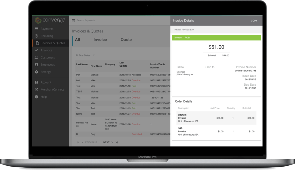 Invoicing and Quotes Payment Processing